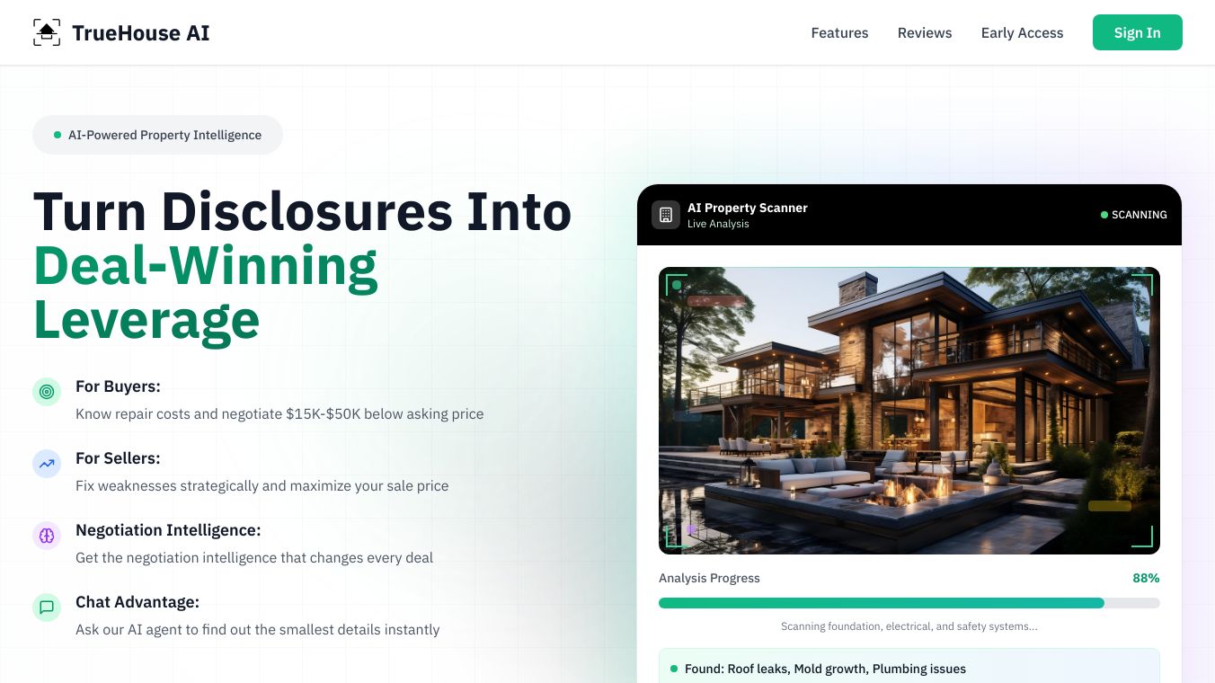 Truehouse AI: analyze home disclosures