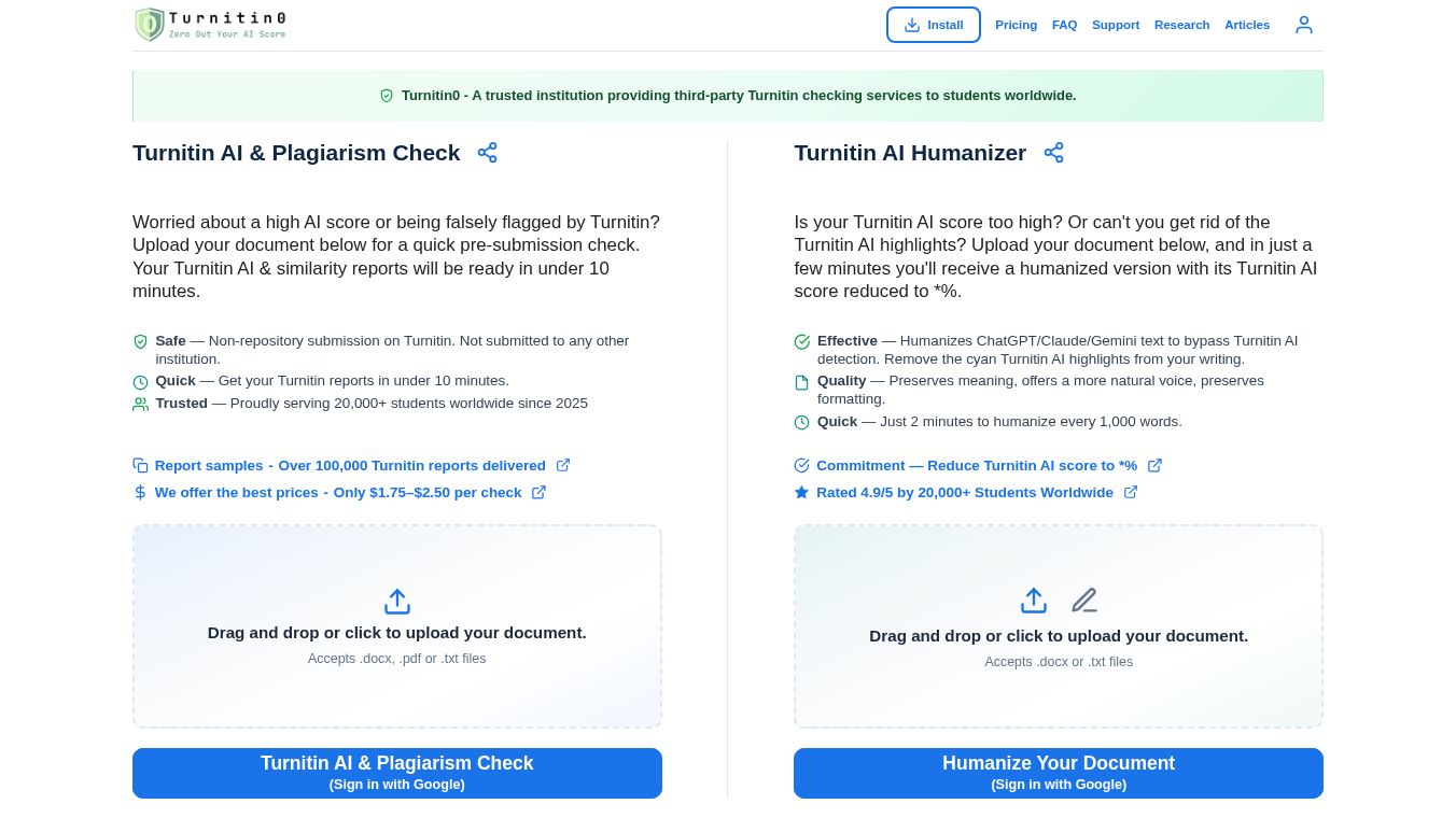 Turnitin Check & AI Text Humanizer