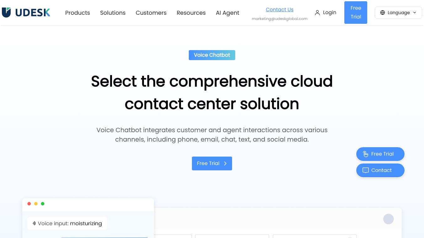 Udesk Voice Chatbot