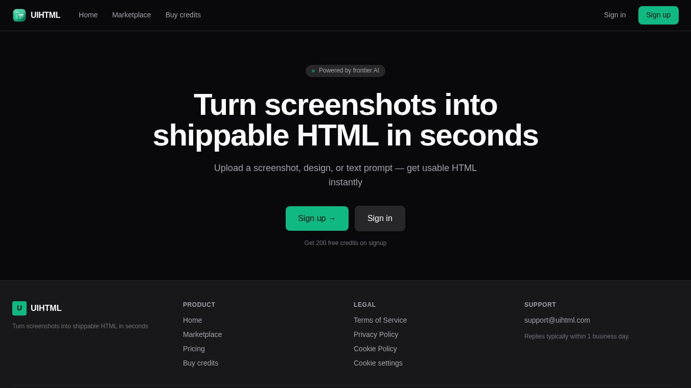 uihtml – Screenshot to HTML
