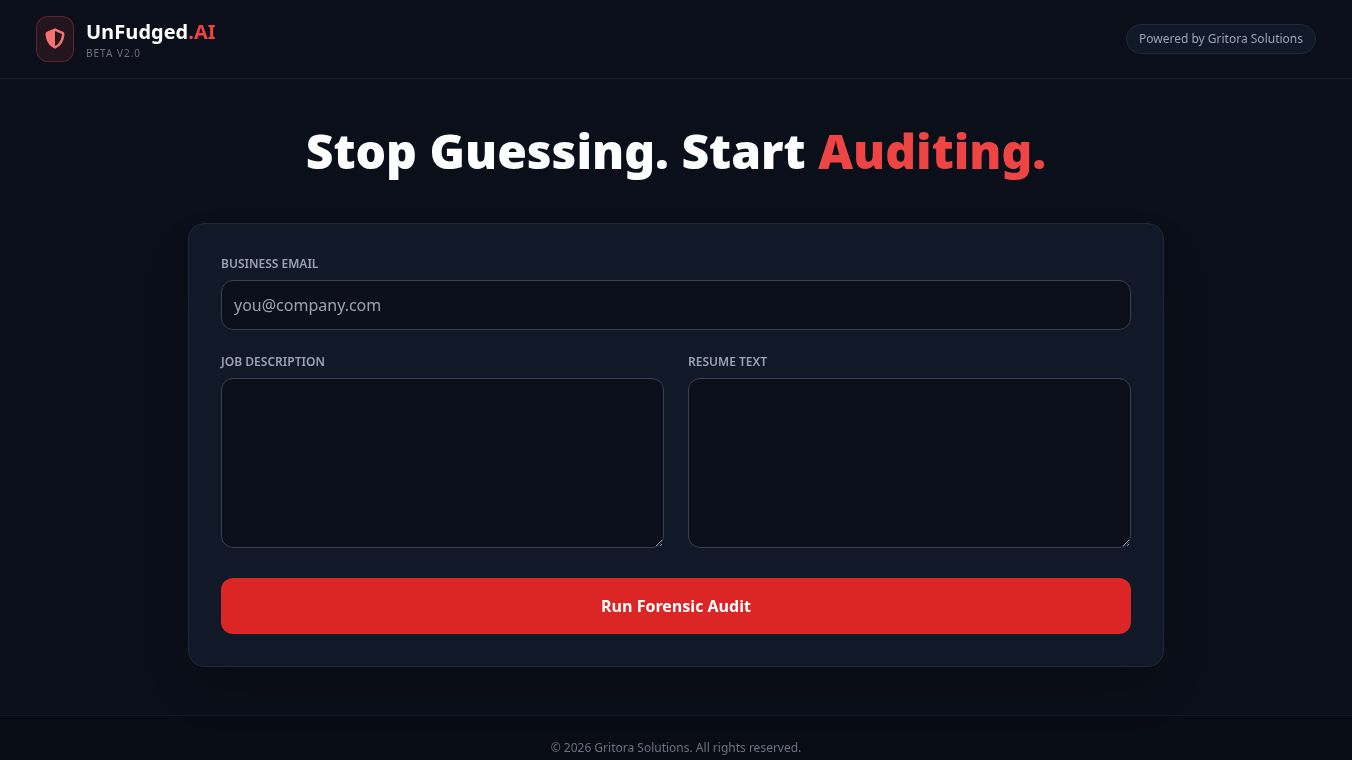 UnFudged AI - Resume Audit