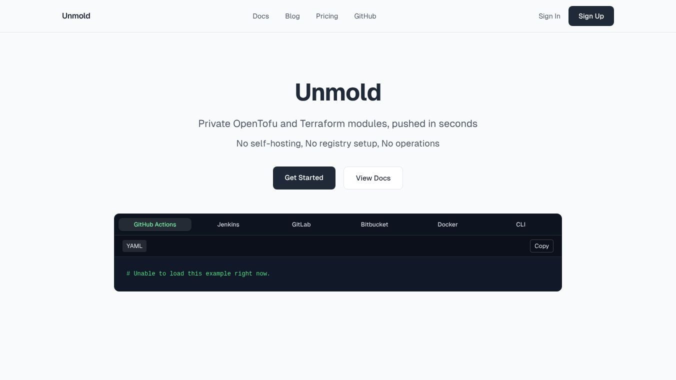 Unmold