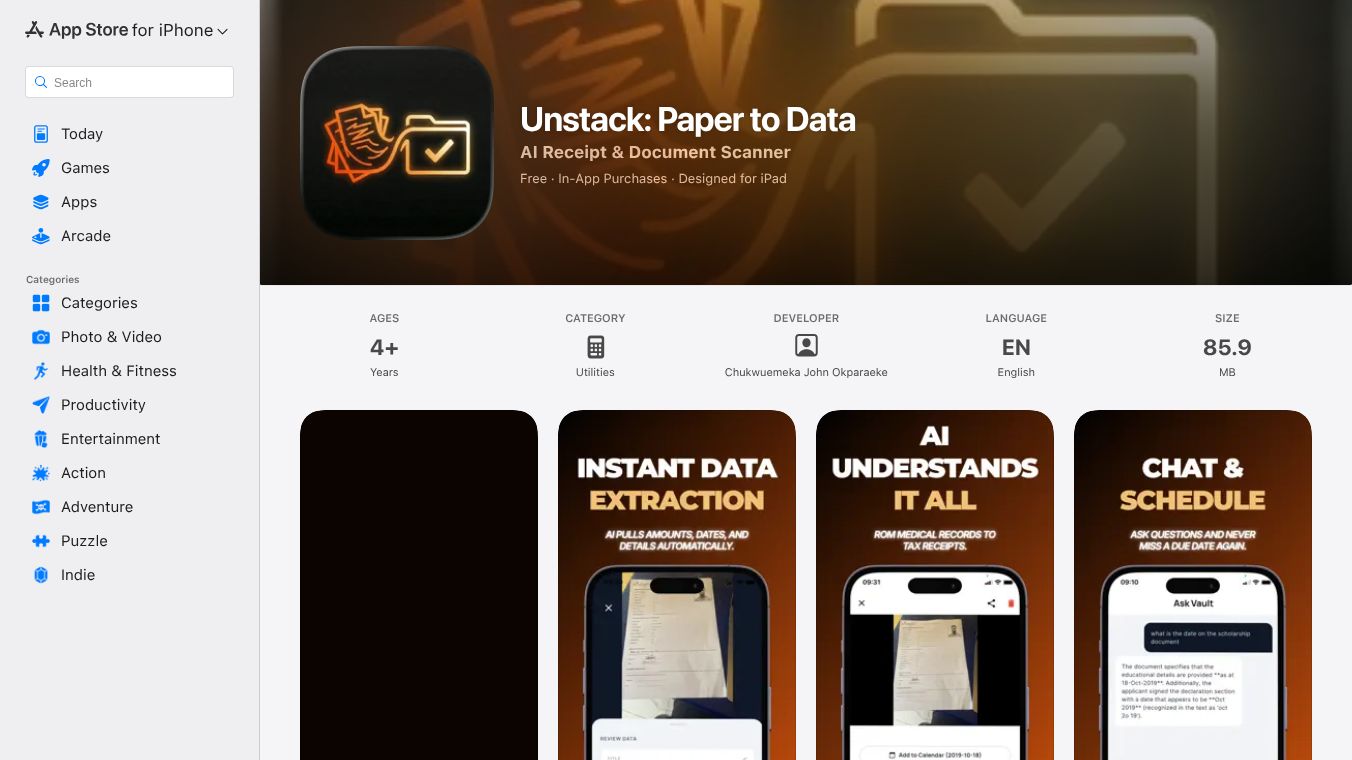 Unstack: Paper to Data