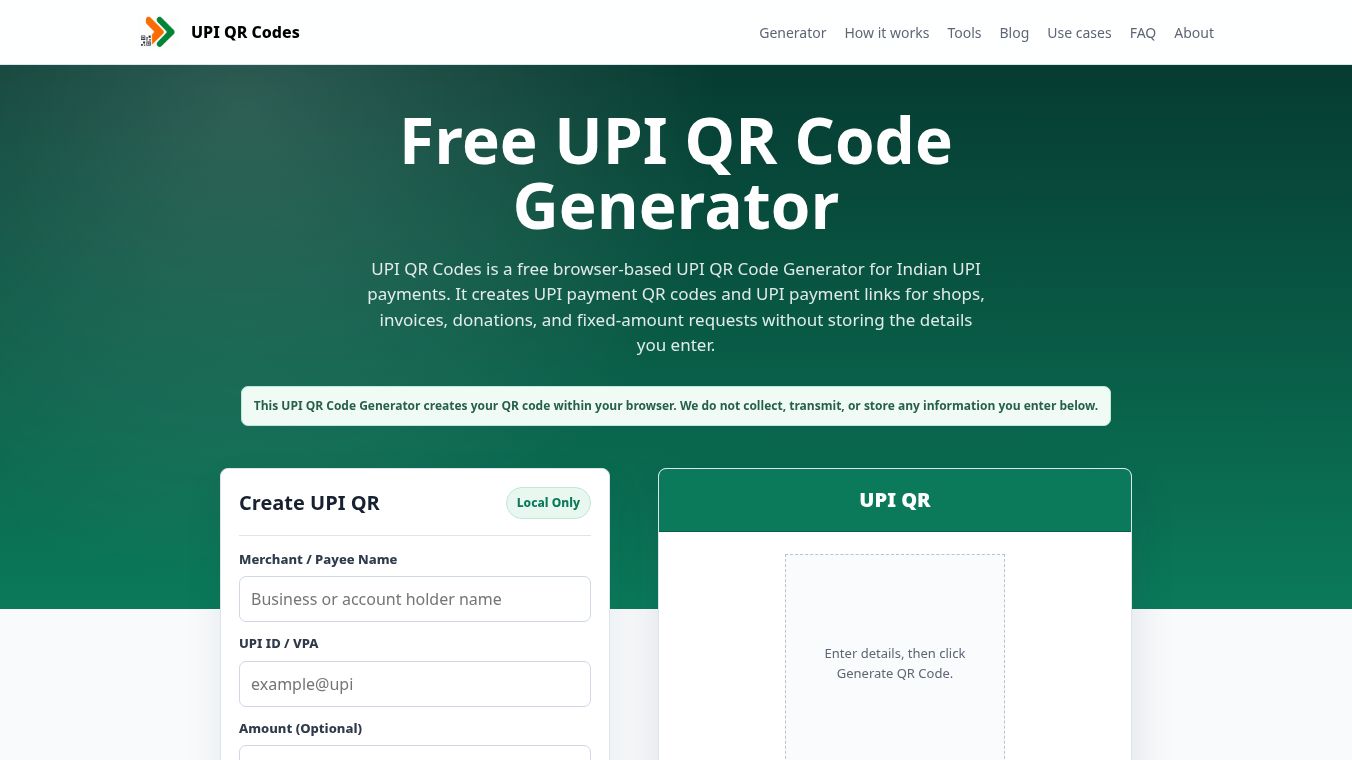 UPI QR Codes