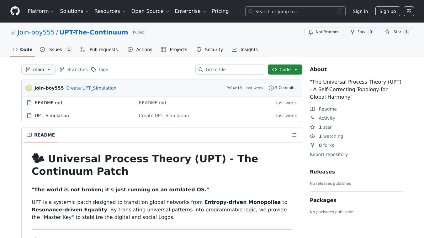 UPT - The Entropy Patch