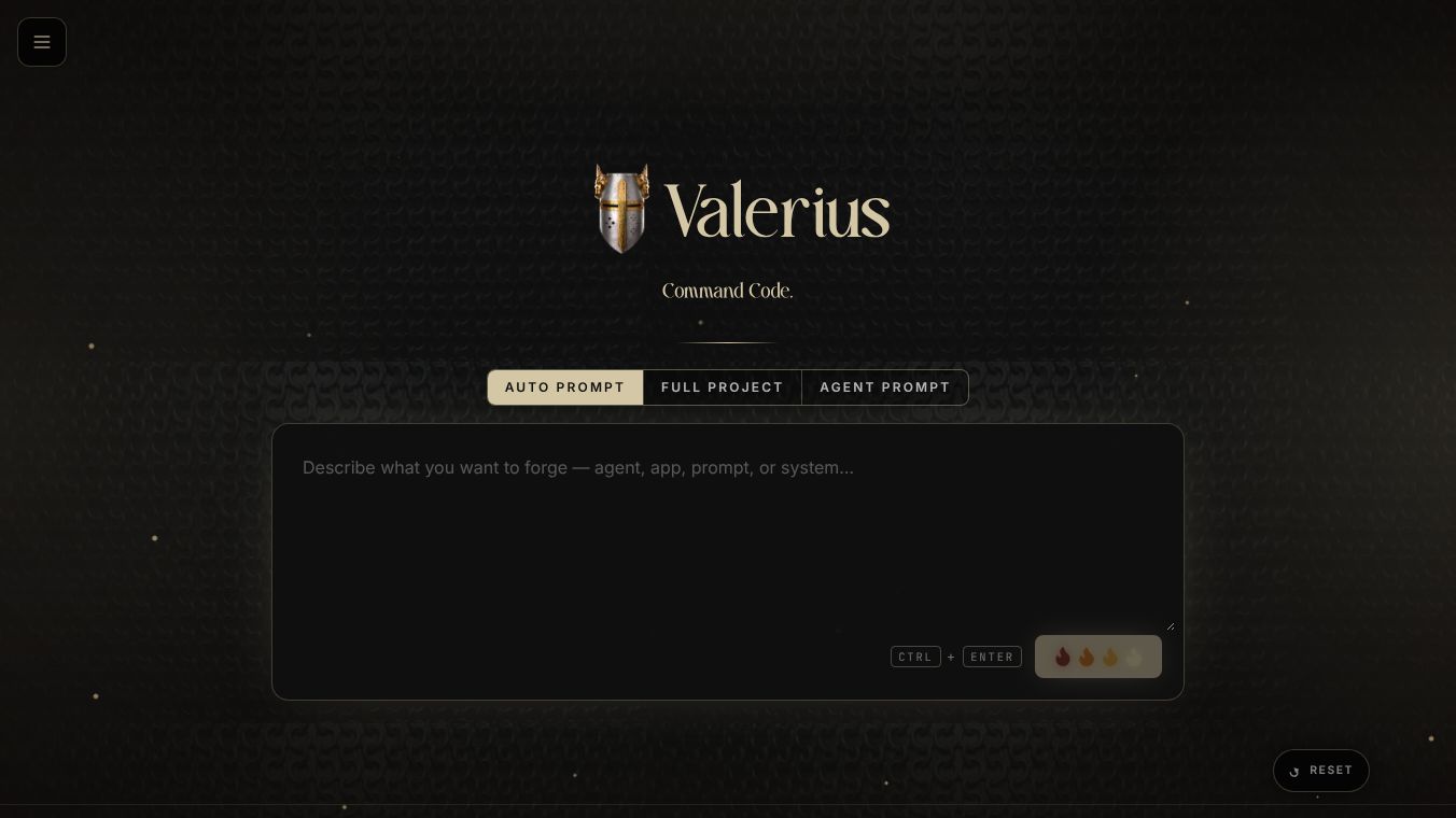 Valerius Forge - AI Ready Prompt Builder