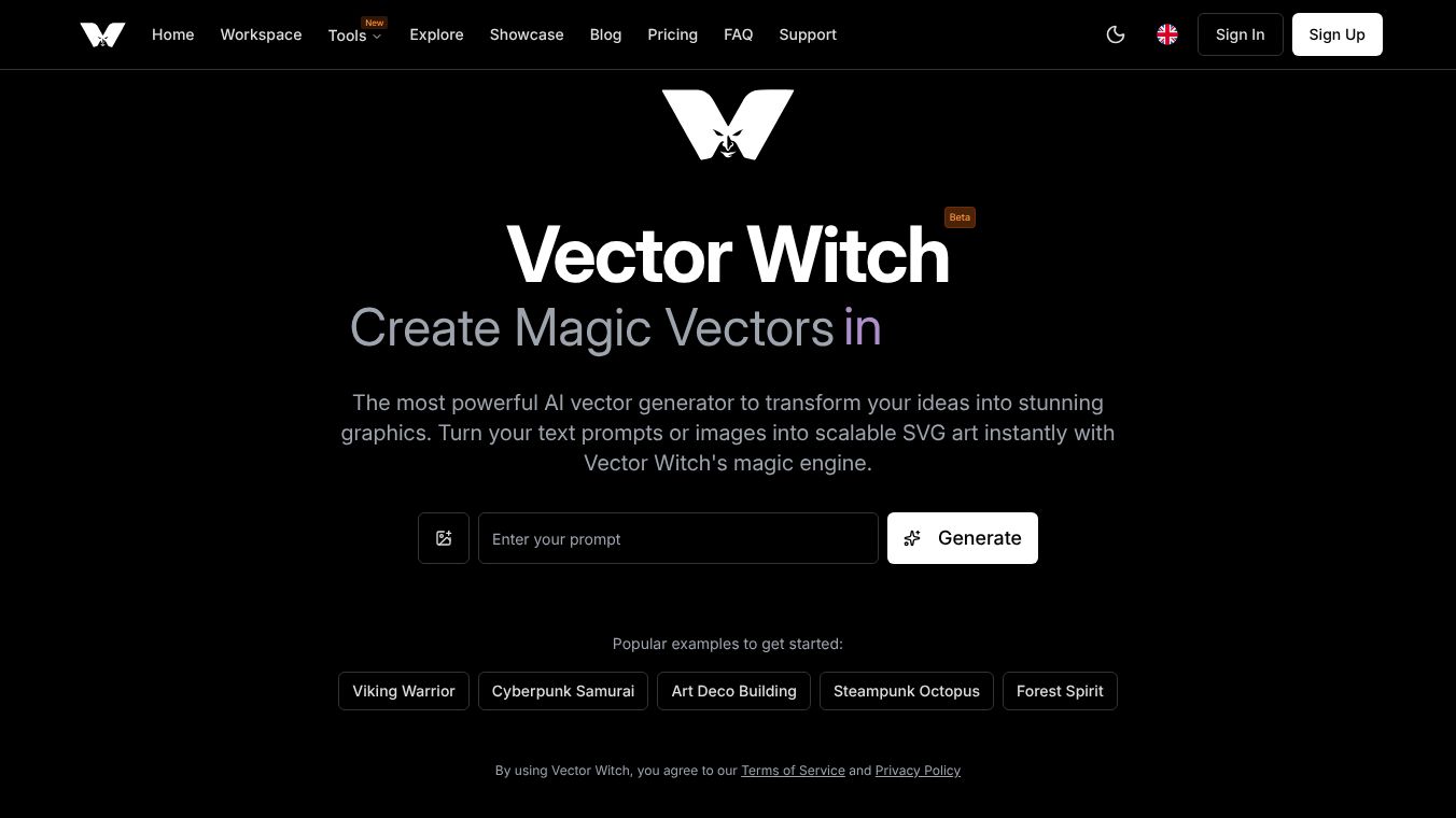 Vector Witch SVG Generator