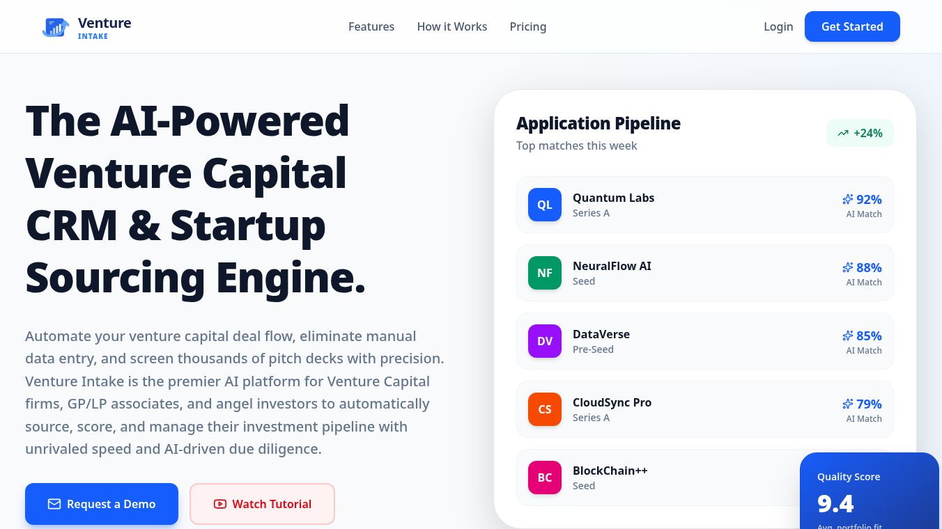 Venture Intake - (Venture Capital CRM)
