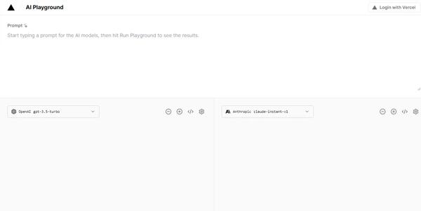 Vercel AI Playground