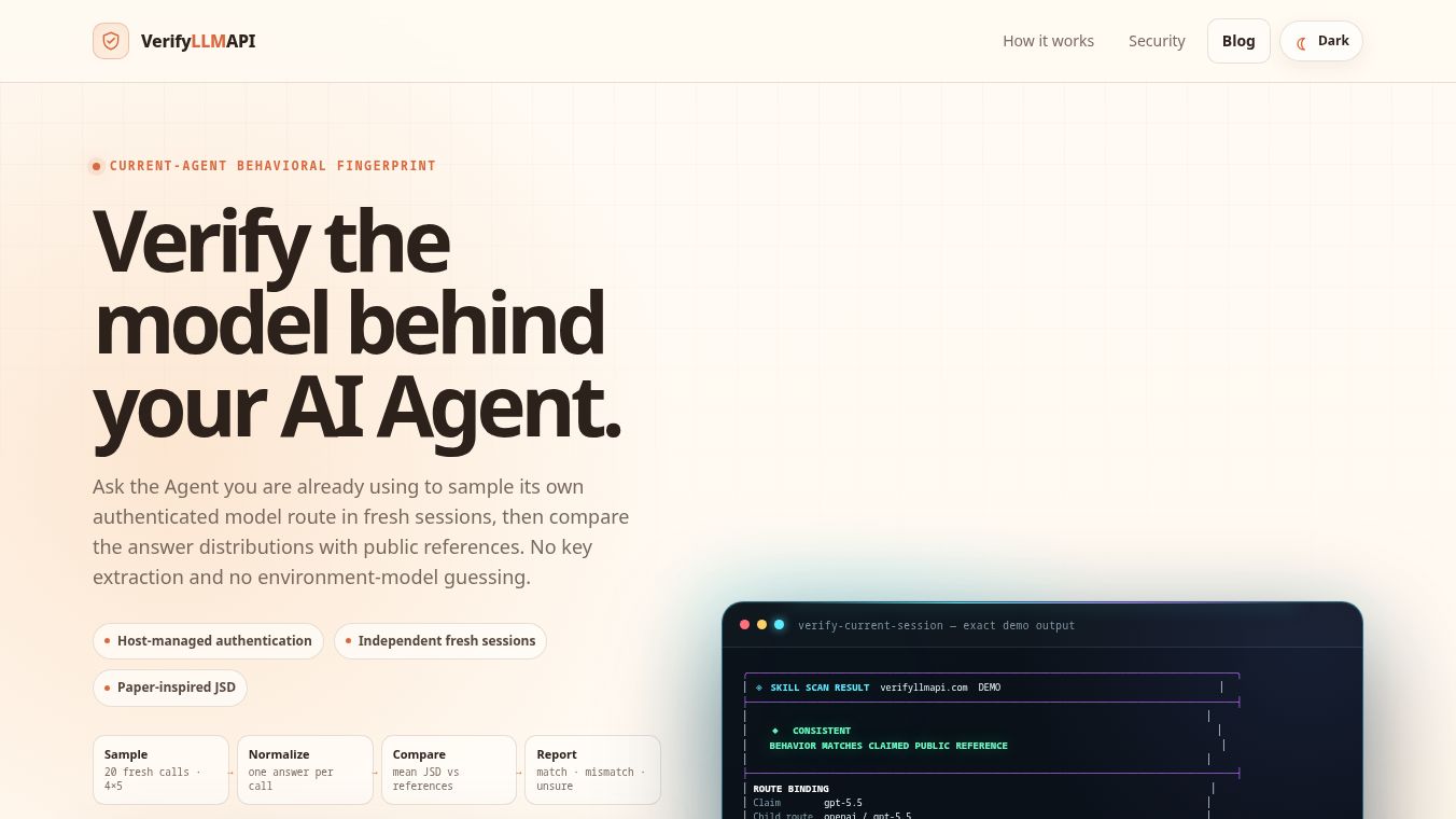 Verify LLM API