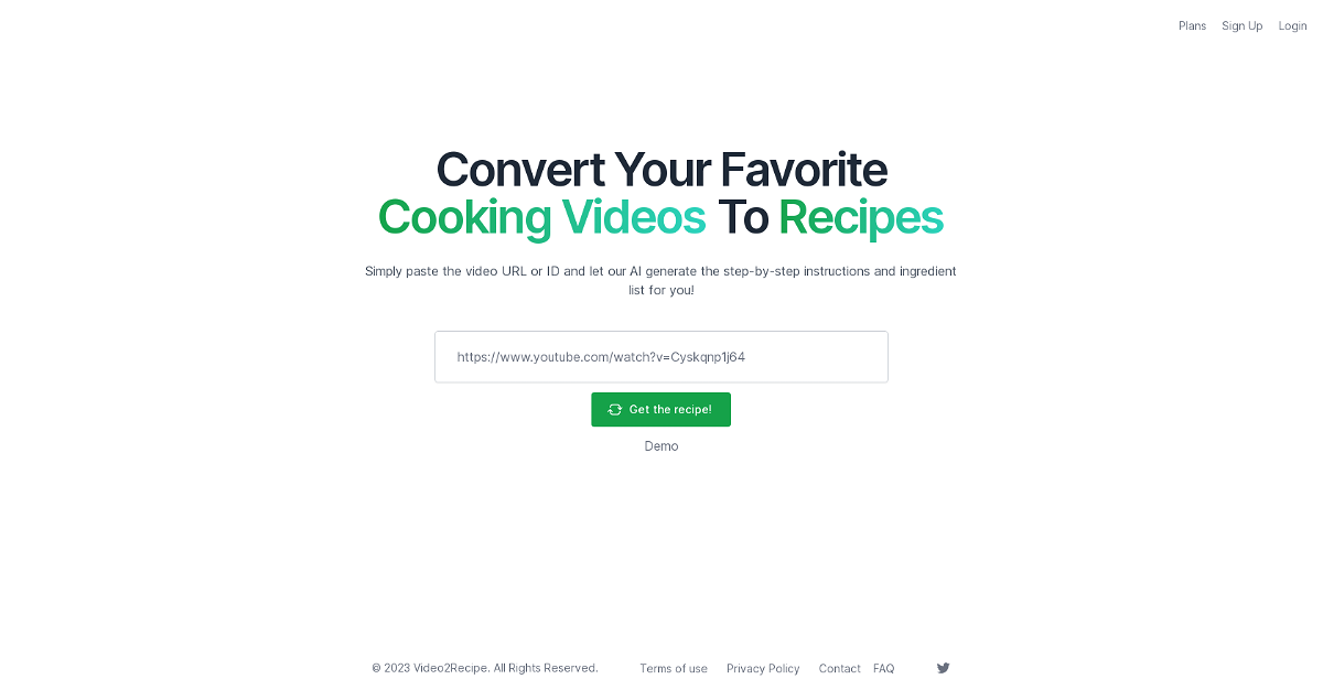 Video2Recipe