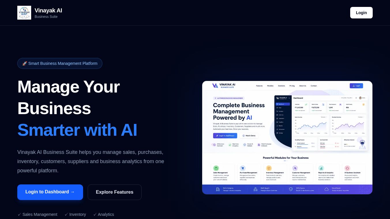 Vinayak AI Business Suite