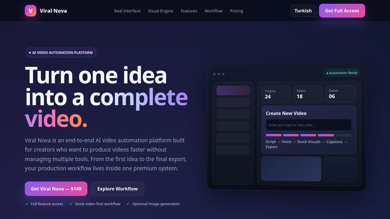 Viral Nova — AI Video Automation