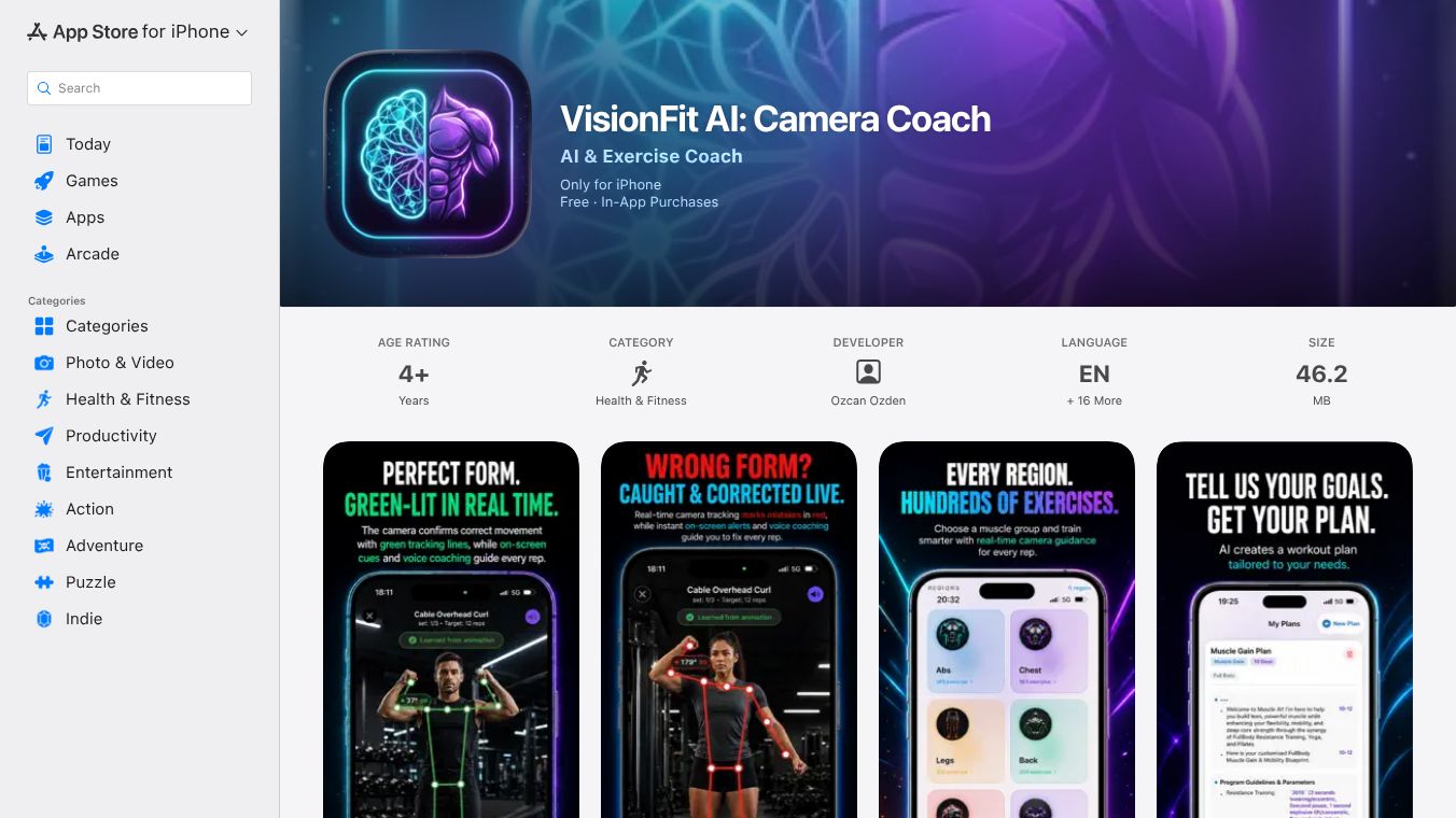 VisionFit AI: Camera Coach