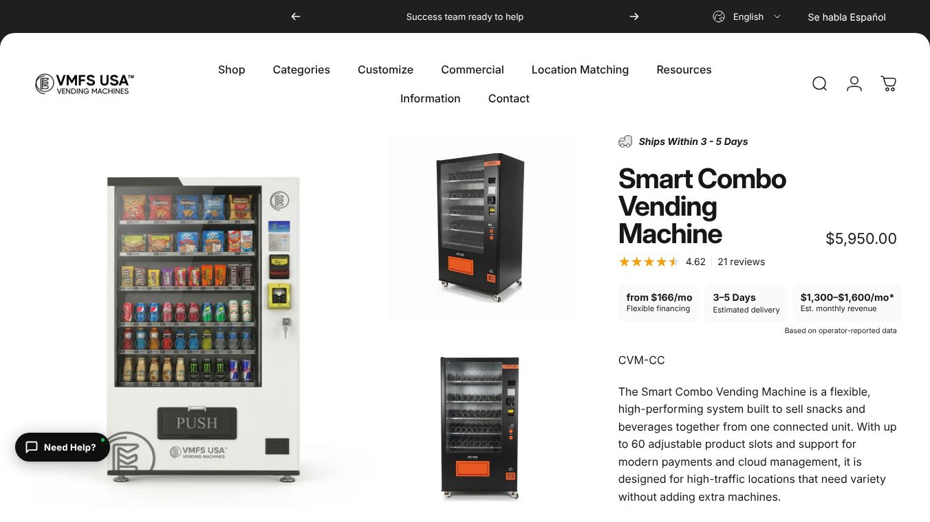 VMFS USA Vending Machine Builder