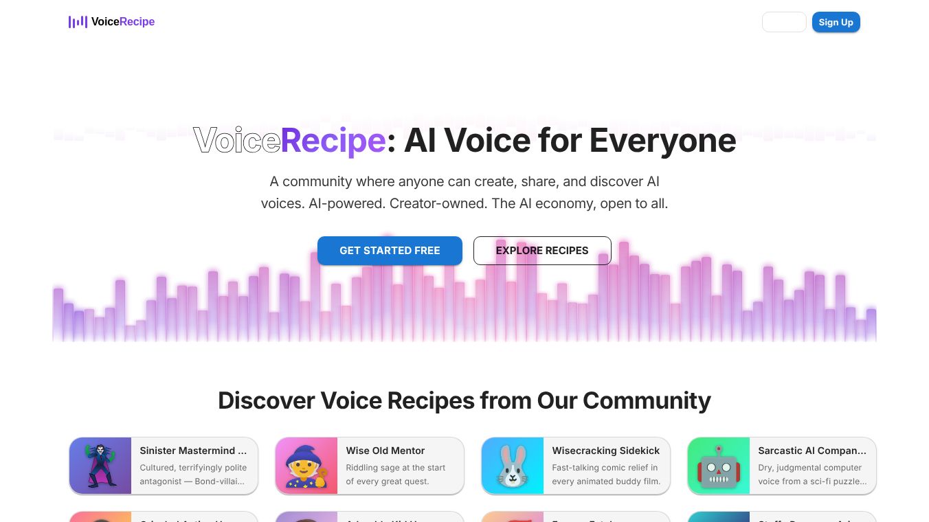 VoiceRecipe
