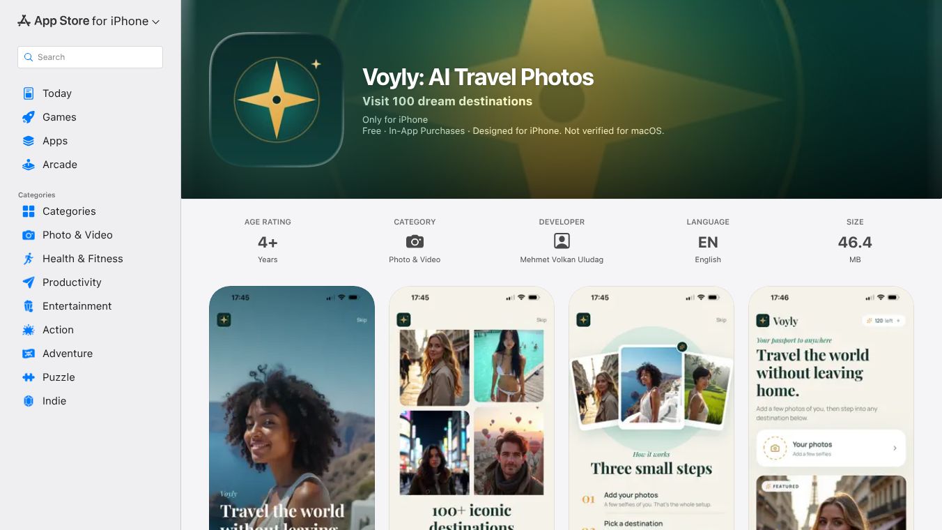 Voyly: AI Travel Photos
