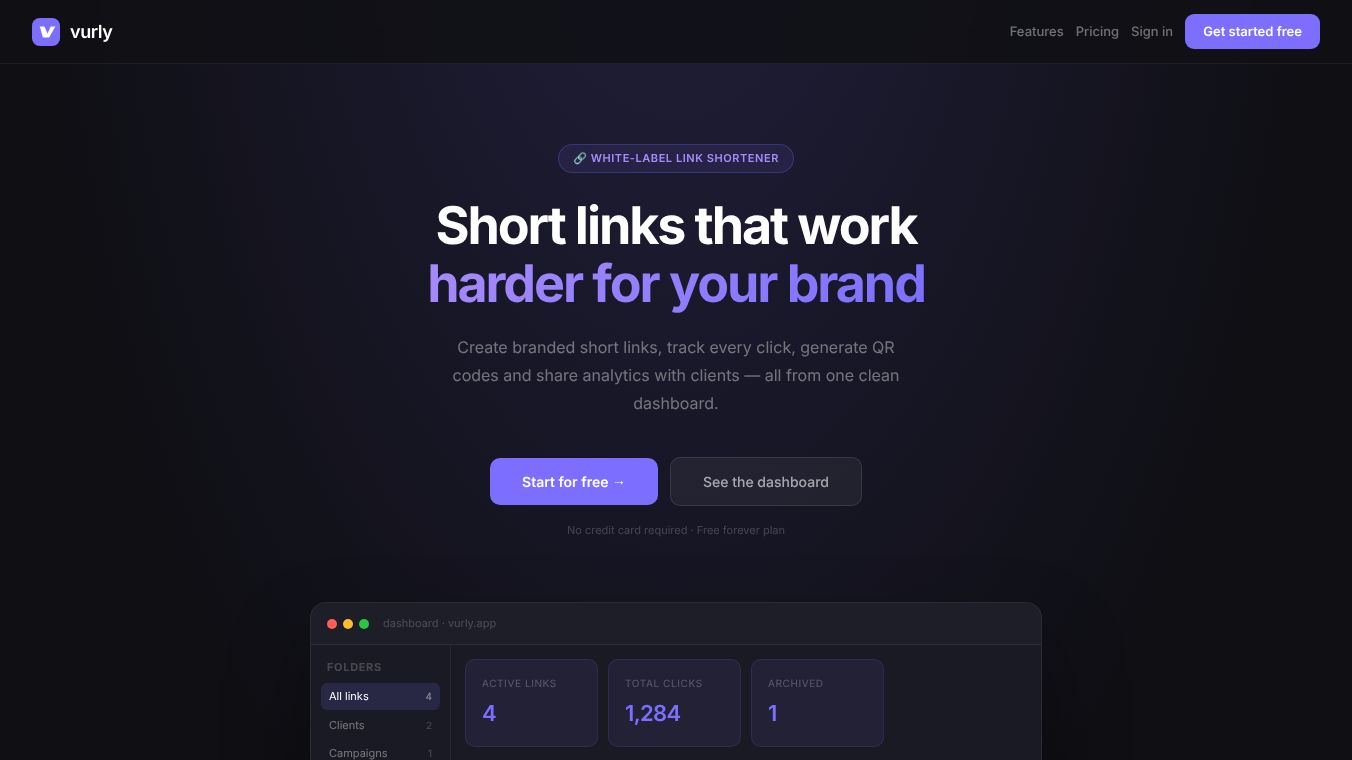 Vurly — Smart Link Shortener