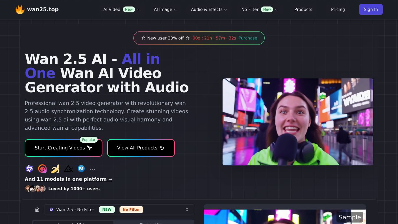 Wan 2.5 AI - All in One Wan AI Video Generator with Audio