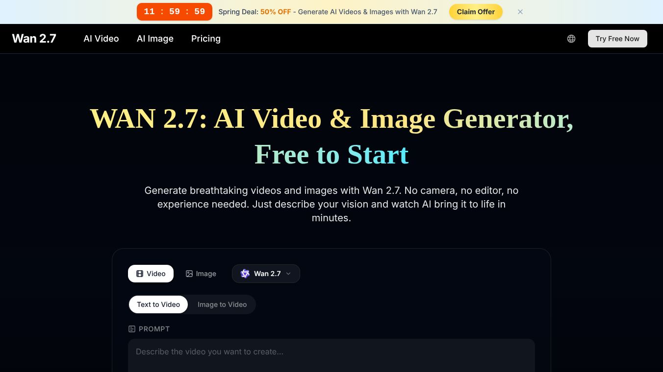 Wan 2.7 AI Video & Image
