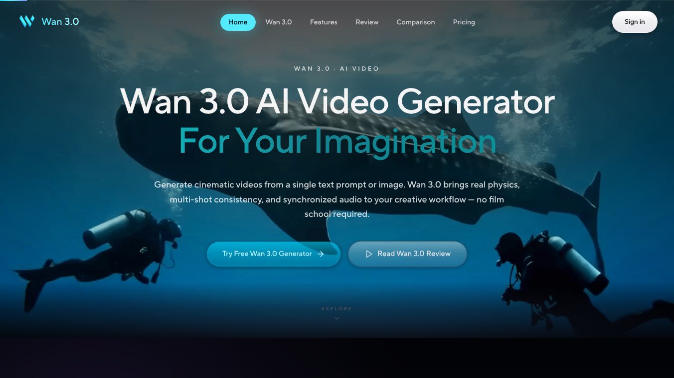 Wan 3.0 AI Video Generator