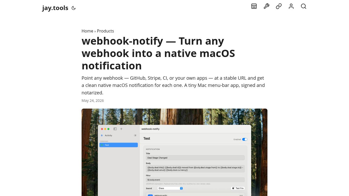 Webhook Notifications