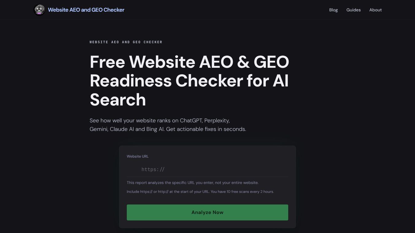 Website AEO and GEO Checker