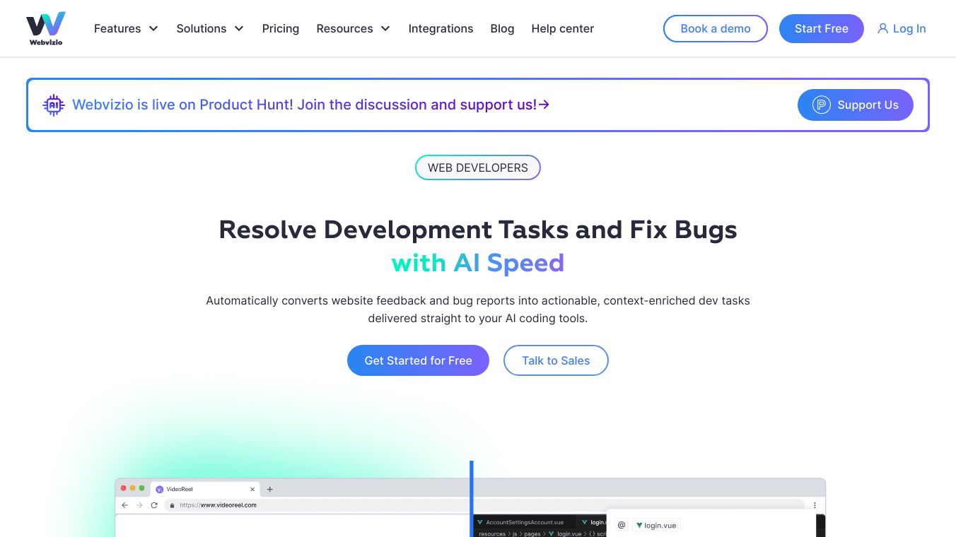 Webvizio for AI Coding Agents