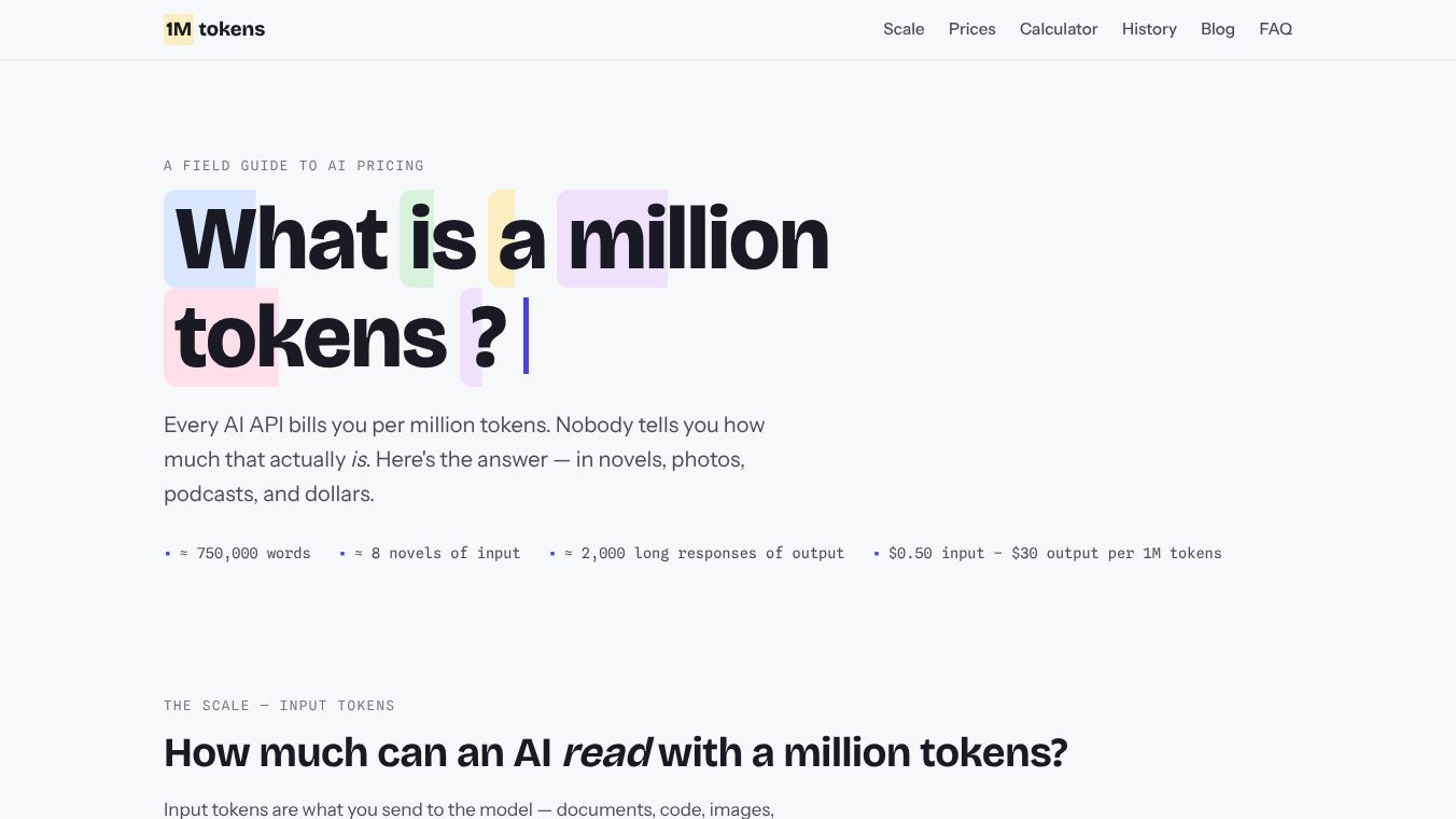 What Is a Million Tokens