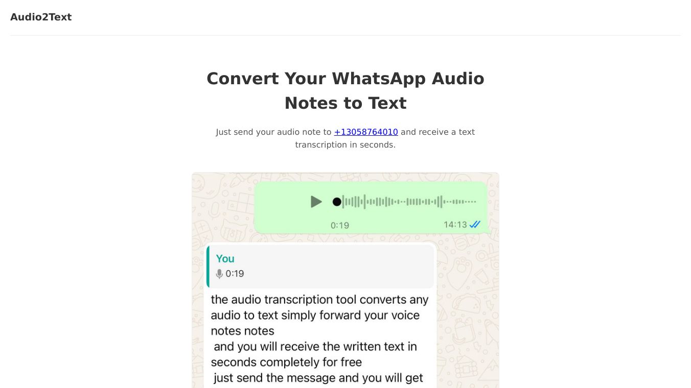 WhatsApp Audio to Text