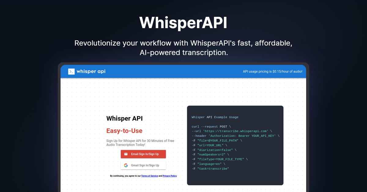 WhisperAPI