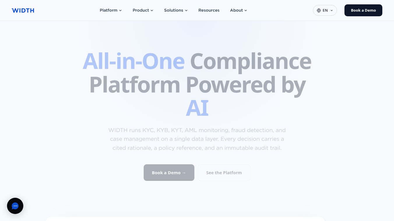 WIDTH · All-in-one Compliance AI