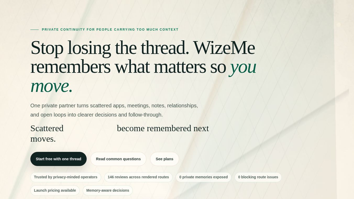 WizeMe.APP: Personal Life Partner OS