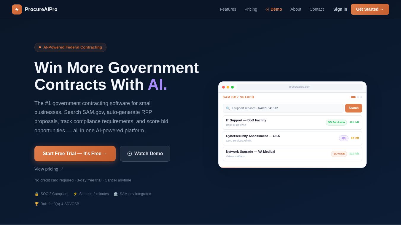 Wmore federal contracts faster!