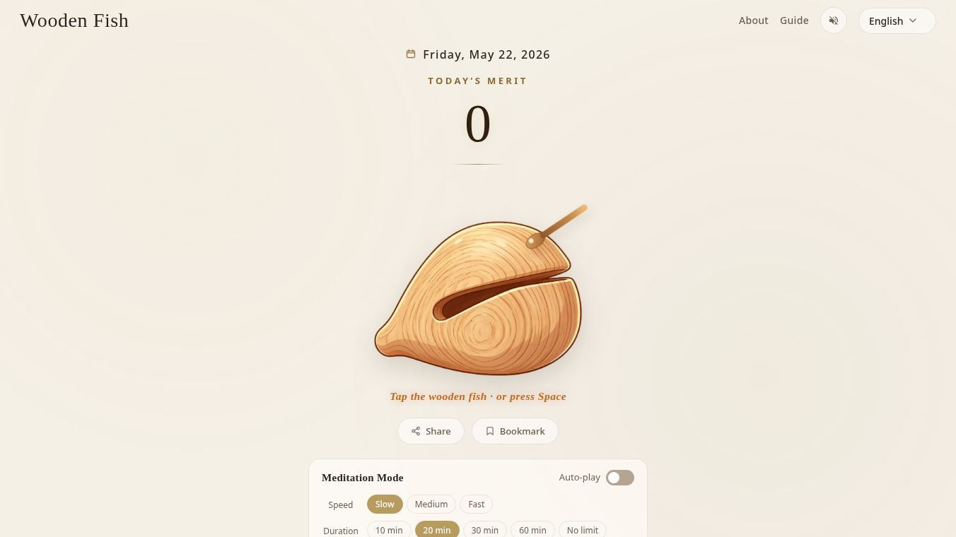 Wooden Fish Online — Tap to Gain Merit