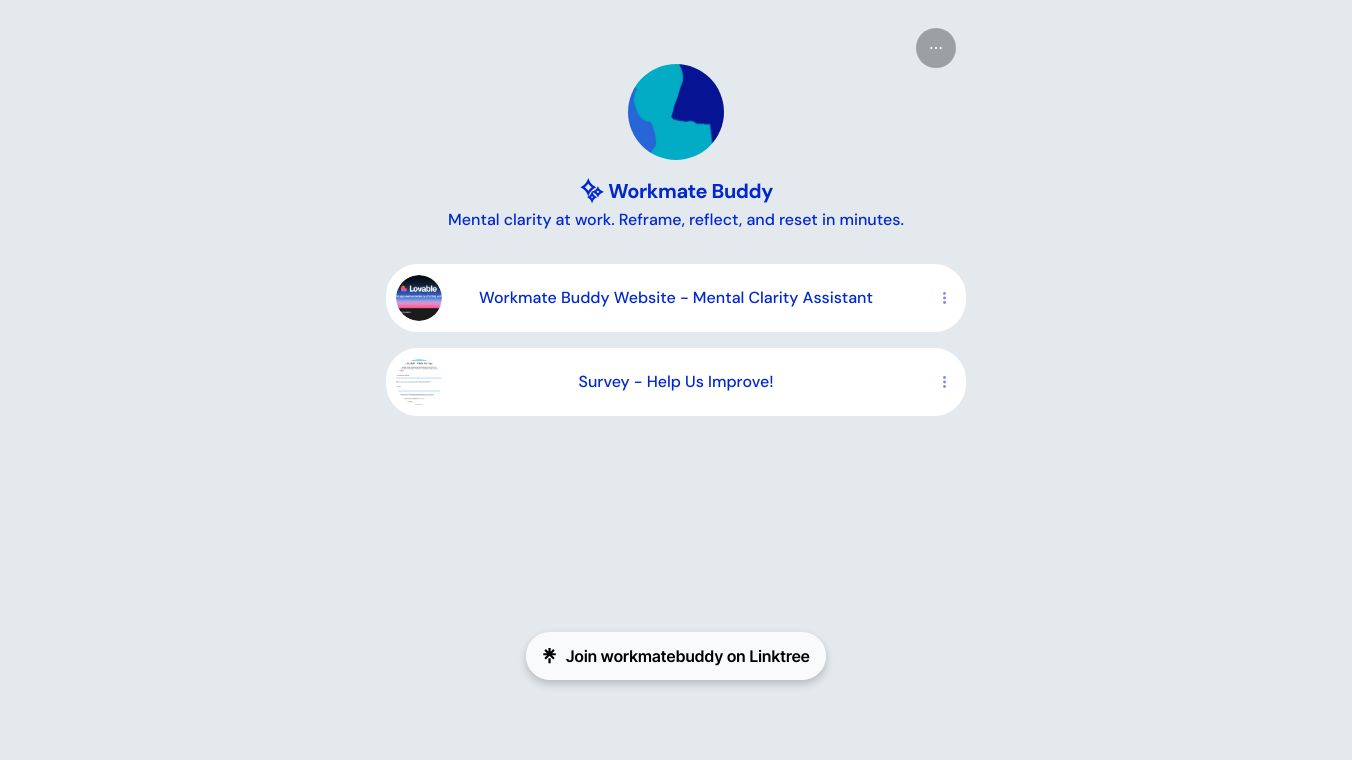 Workmate Buddy - Mental clarity at work.