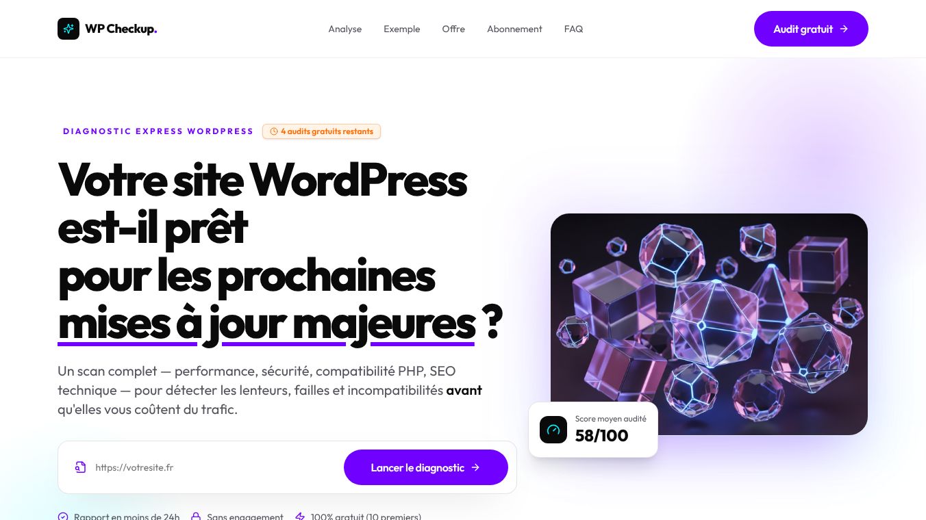 WP Checkup — Audit WordPress gratuit