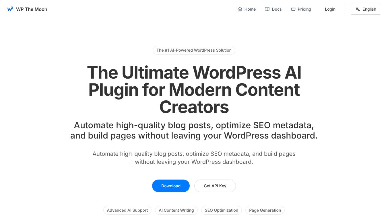 WP The Moon - WordPress AI Plugin