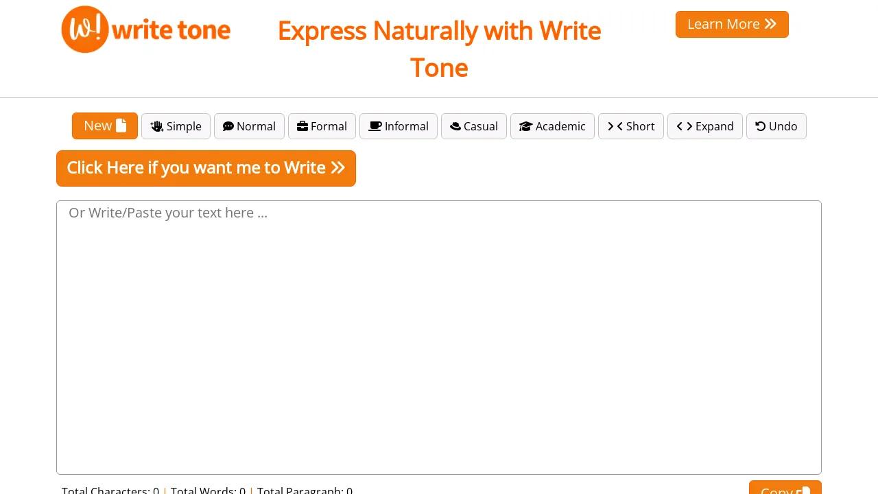 Write Tone