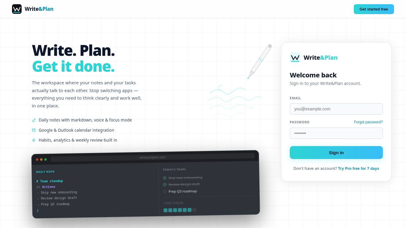 Write&Plan
