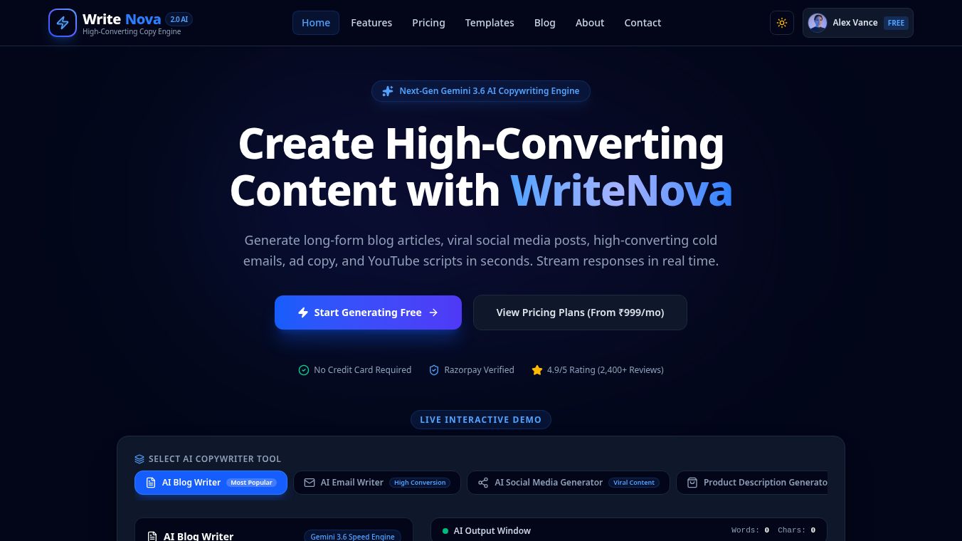 writer nova