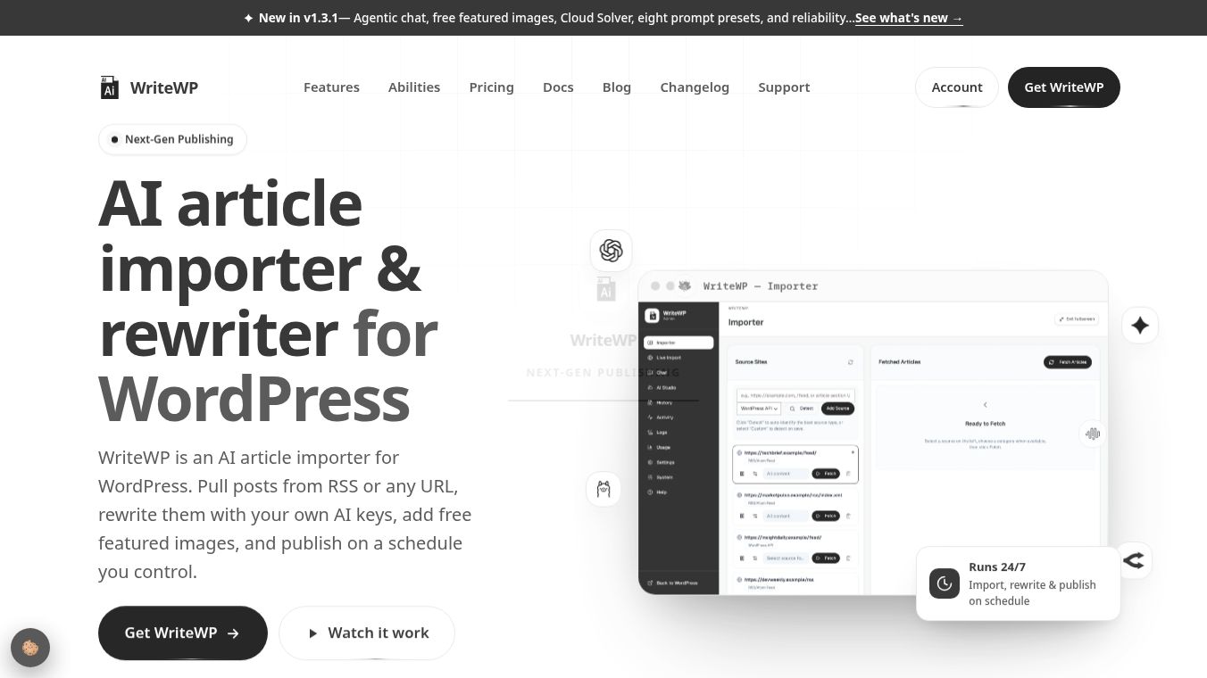 WriteWP – AI Autoblogging For WordPress