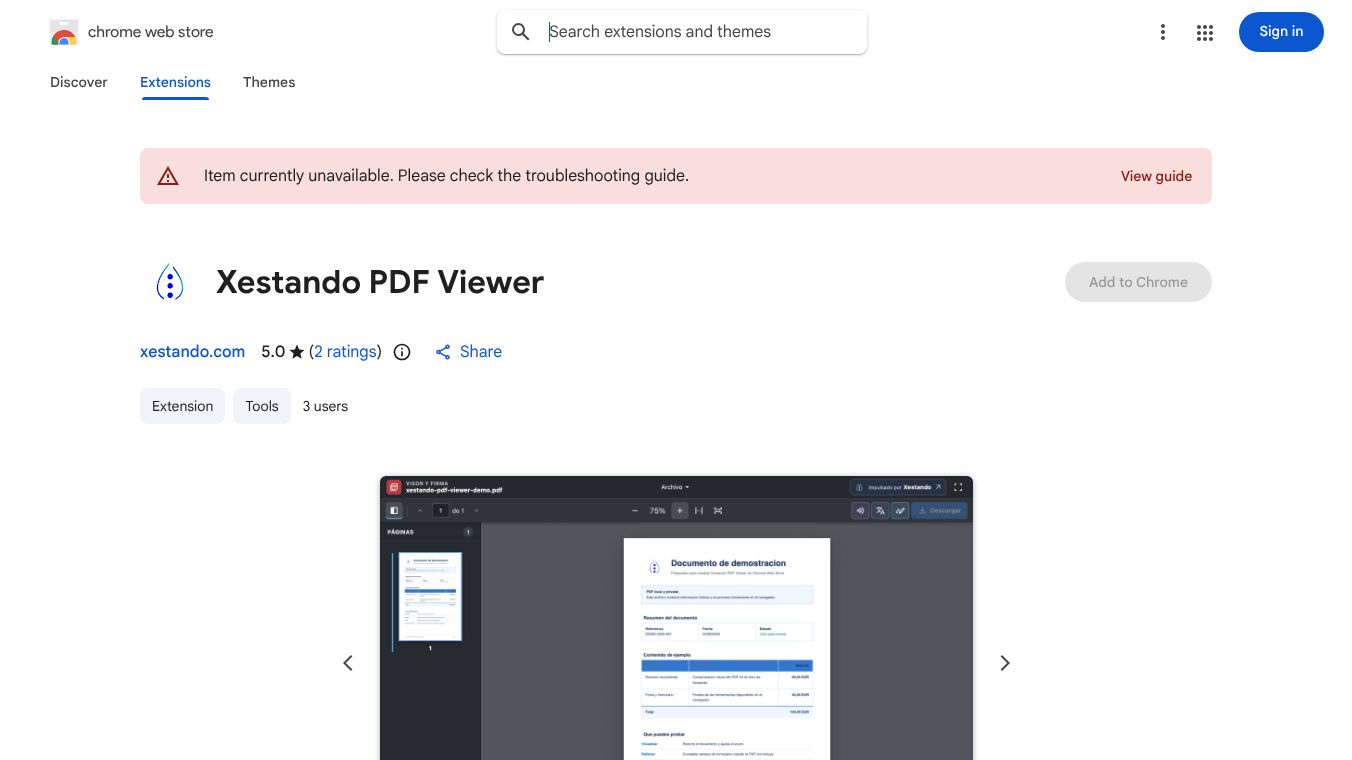 Xestando PDF Viewer