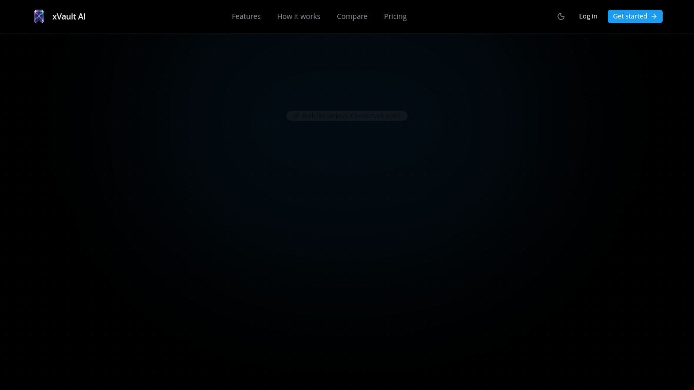 xVault AI: Searchable X Bookmarks