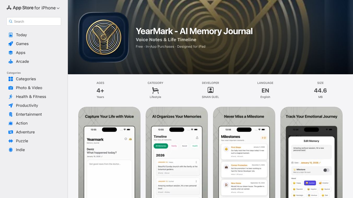 YearMark - AI Memory Journal