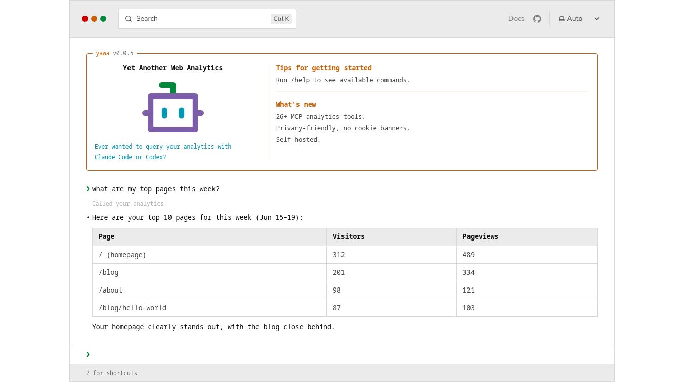 Yet Another Web Analytics