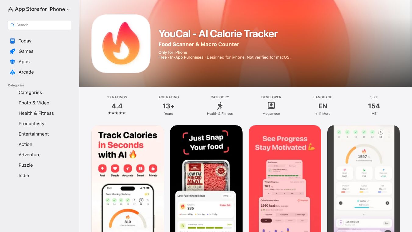 YouCal: AI Calorie Tracker