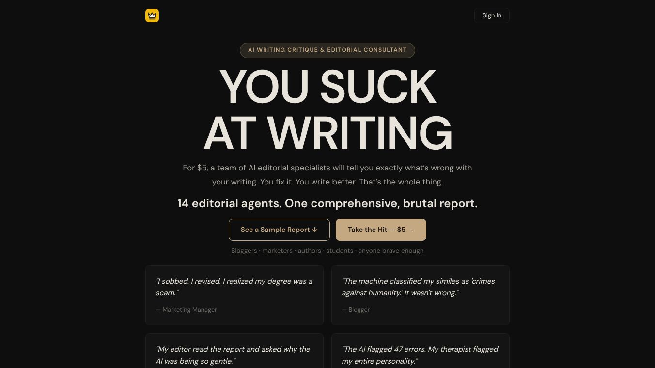YouSuckAtWriting.com
