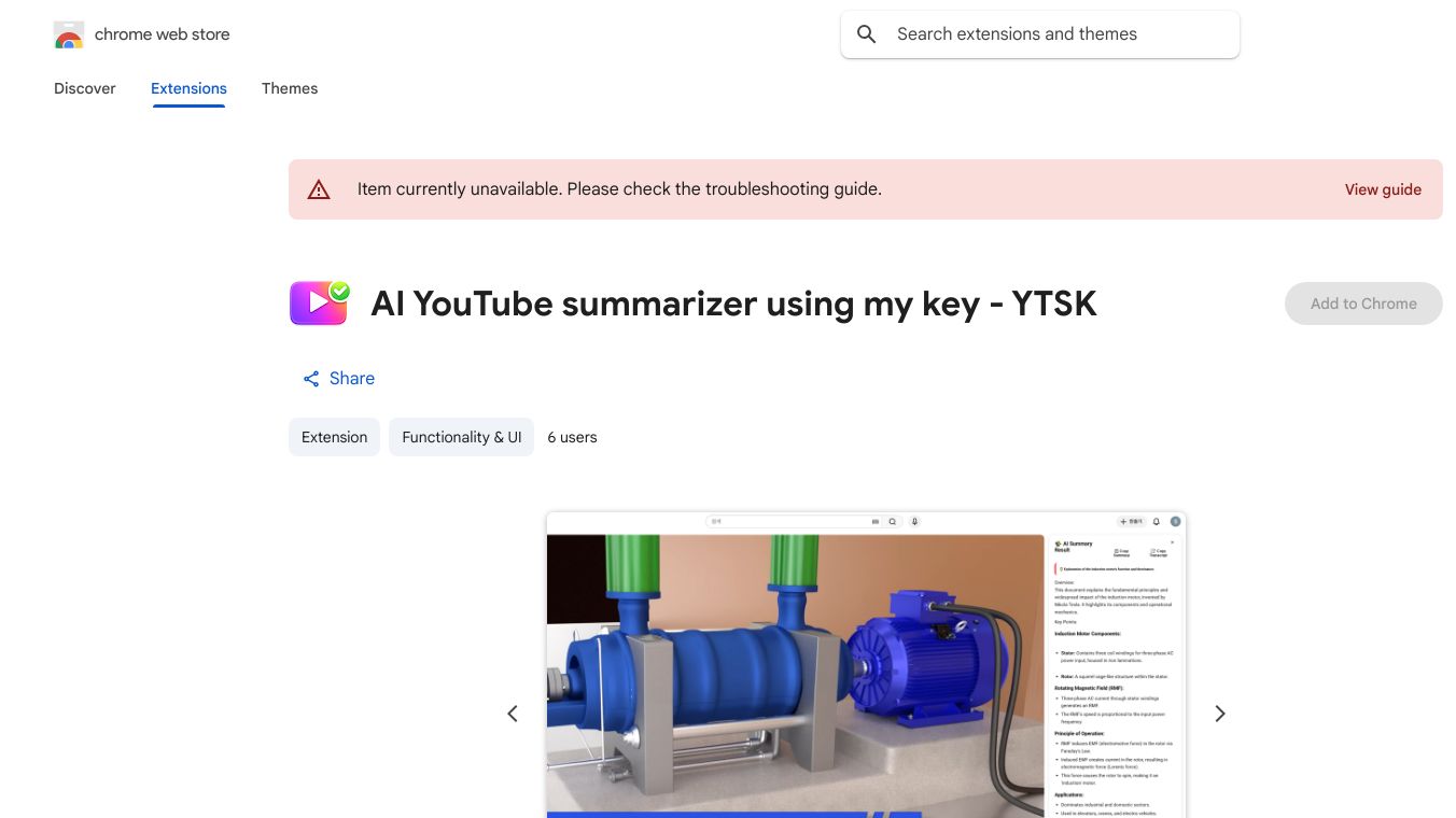 YTSK - Chrome Web store