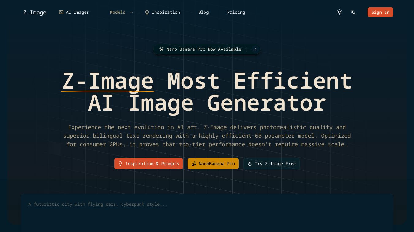 Z-Image | Free AI Image Generator | Text to Image
